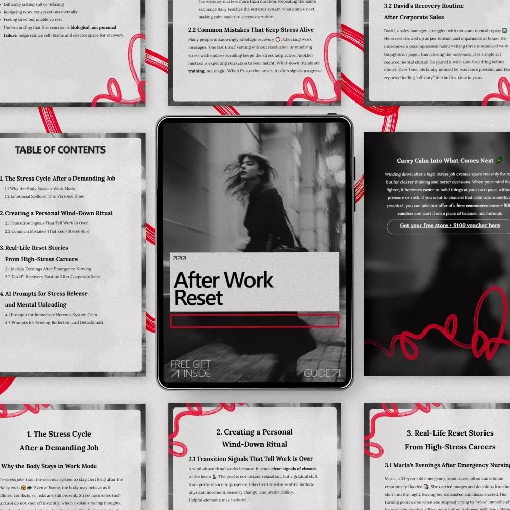 After Work Reset: The Ultimate Guide on How to Wind Down After a High Stress Job – Evening Rituals, Stress Release, and Mental Unloading Tips
