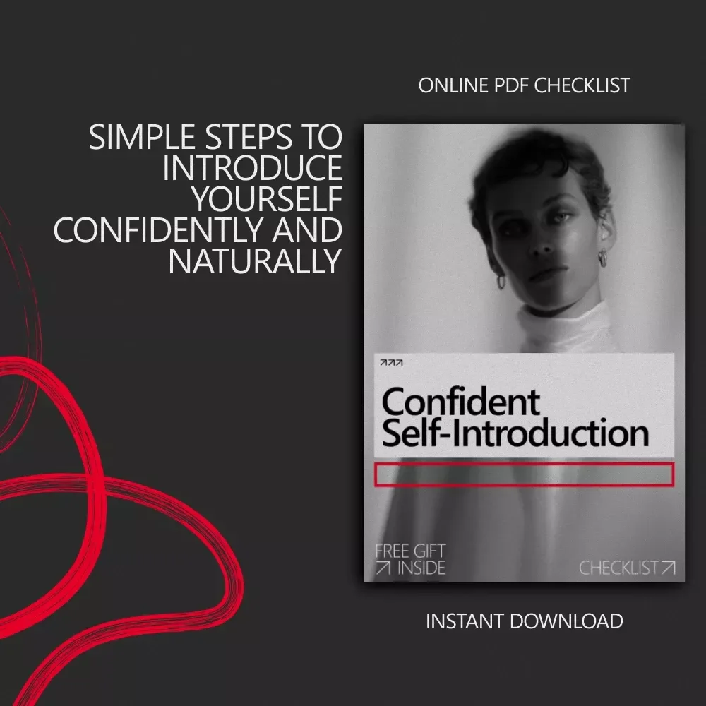 Confident Self-Introduction Checklist – Simple Guide on how to introduce yourself to anyone confidently | Instant Digital Download