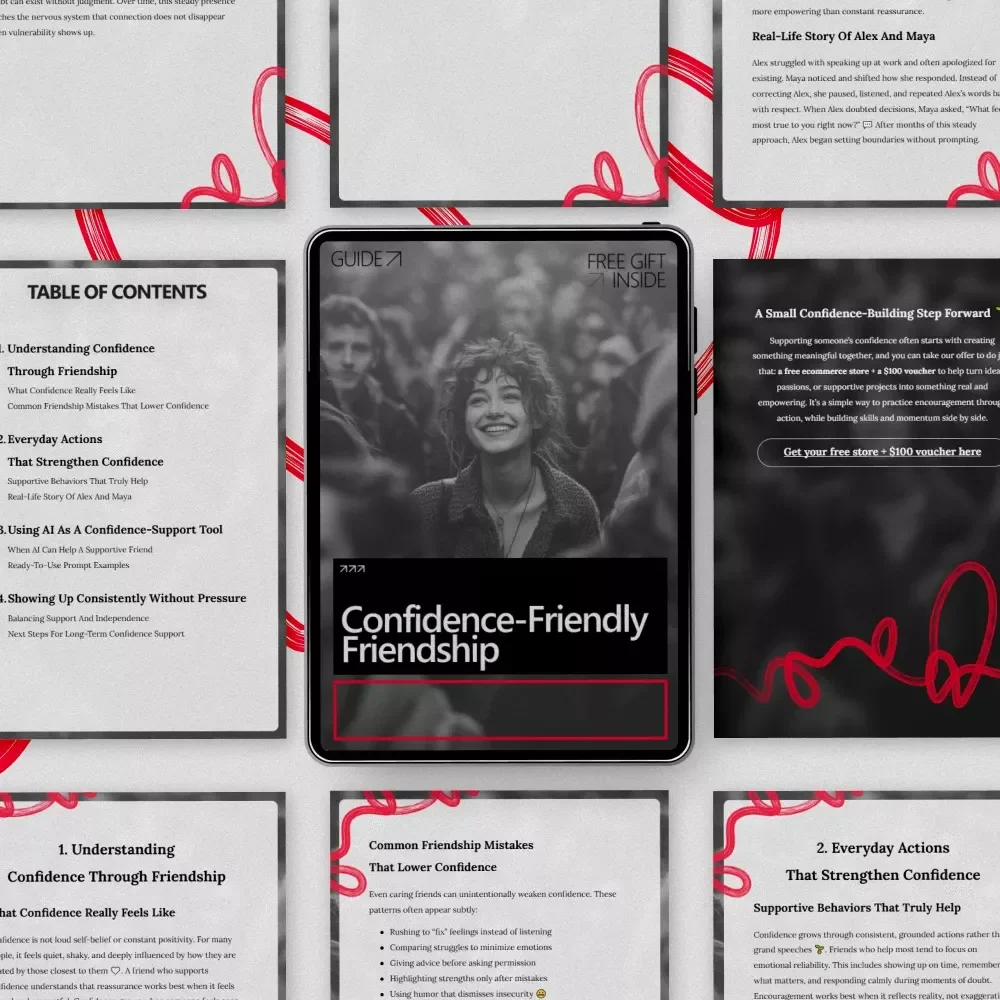 Confidence-Friendly Friendship Guide: How to Be a Better Friend for Someone's Confidence – Digital Download eBook & Checklist