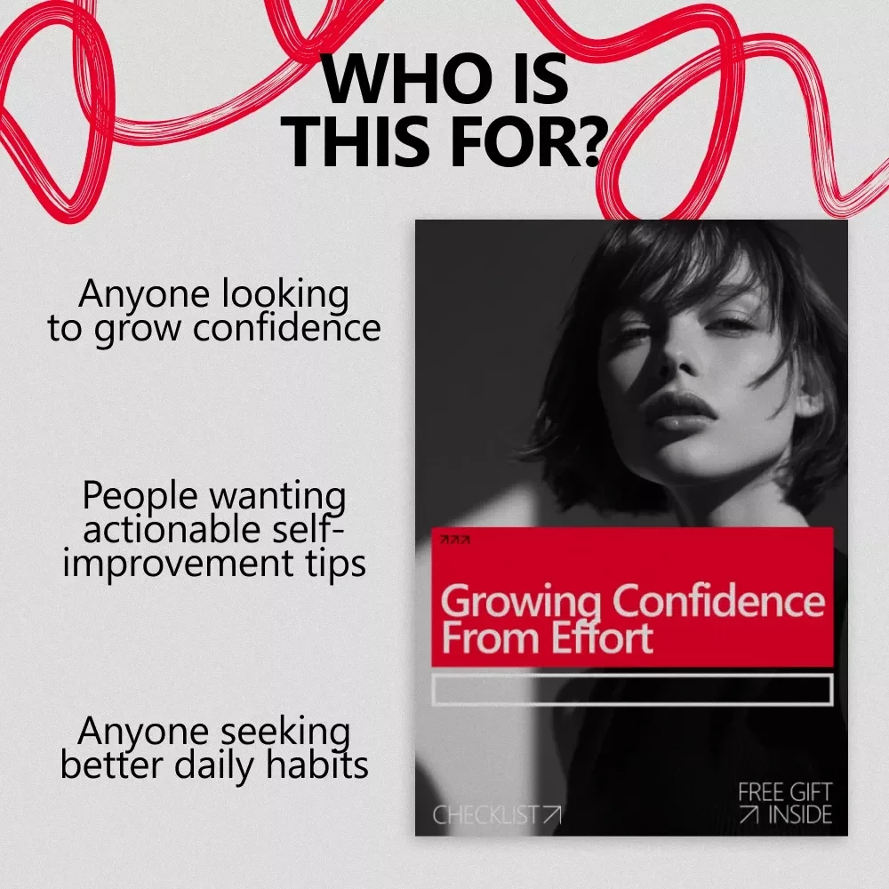 Growing Confidence from Effort - Boost Your Confidence Through Daily Action - Digital Checklist