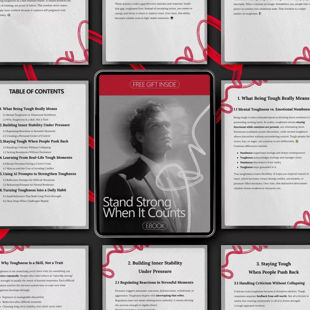 Stand Strong When It Counts – A Practical Guide on how to be tough in difficult situations, Build Mental Strength, Set Boundaries & Stay Resilient Under Pressure (Digital eBook)