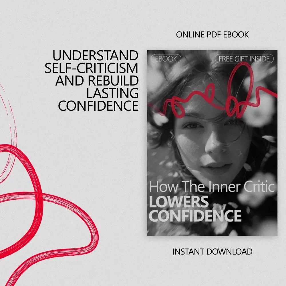 How the Inner Critic Lowers Confidence – Psychology-Based Ebook on how inner critic affects confidence, Self-Talk Awareness & Confidence Rebuilding Guide