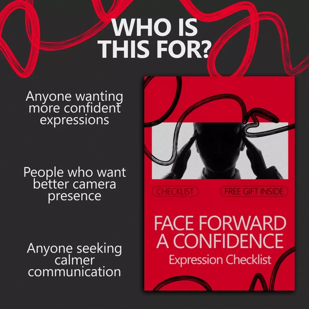 Face Forward A Confidence Expression Checklist | Facial Expressions for Confidence Guide | Professional Presence, Calm Body Language & Self-Assurance PDF