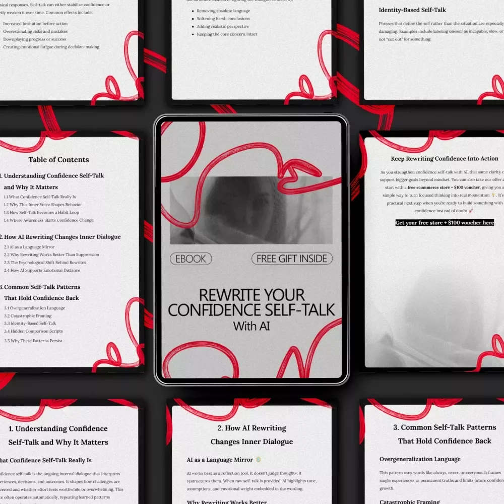 Rewrite Your Confidence Self-Talk With AI - eBook to Boost Confidence Using AI-Powered Techniques