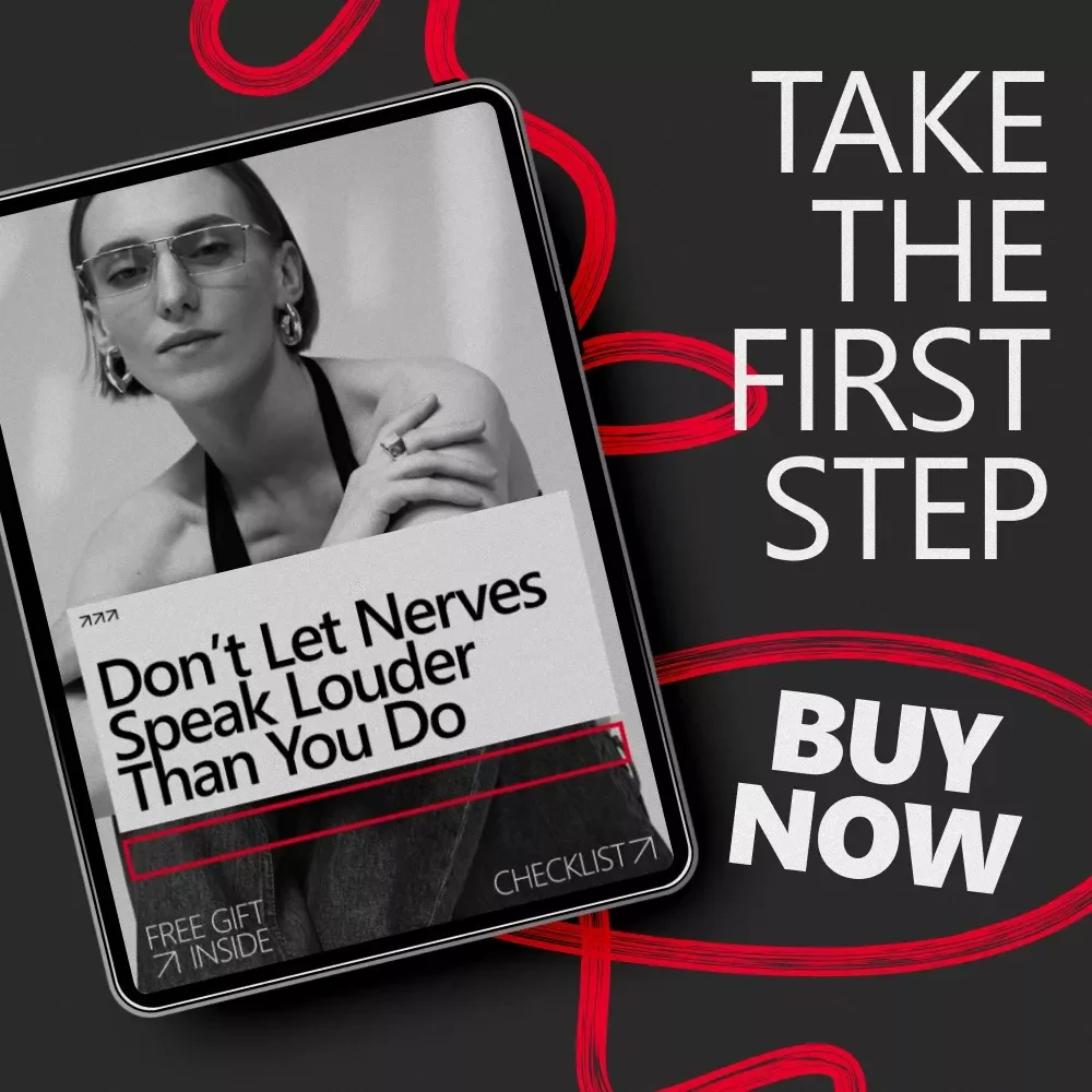 Don’t Let Nerves Speak Louder Than You Do – Confidence Checklist for Public Speaking, Interviews & Presentations | Body Language to Avoid When Nervous