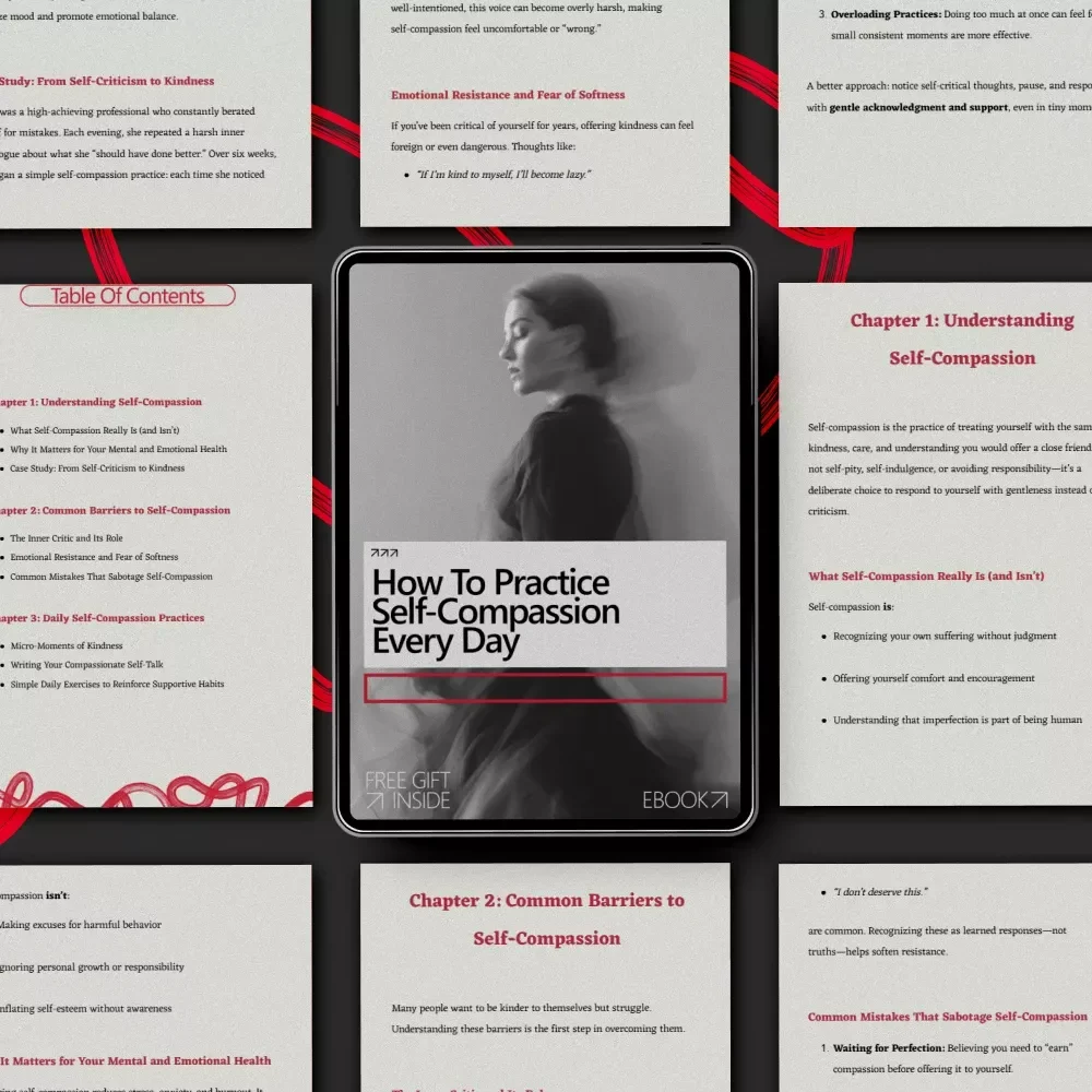 How to Practice Self-Compassion Every Day | Practical eBook Guide on how to practice self compassion for Emotional Wellness & Inner Kindness