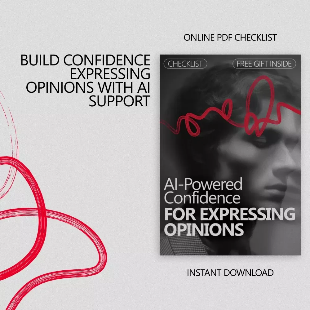 AI-Powered Confidence for Expressing Opinions – Digital Checklist for Expressing Opinions Confidently With AI, Clear Communication, Assertive Speaking, Personal Growth Tool