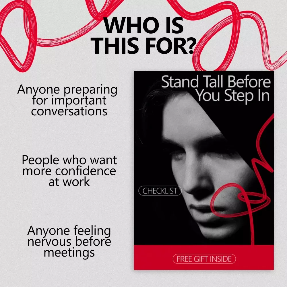 Stand Tall Before You Step In – Power Poses Checklist for Confidence Before a Meeting | Instant Digital Download