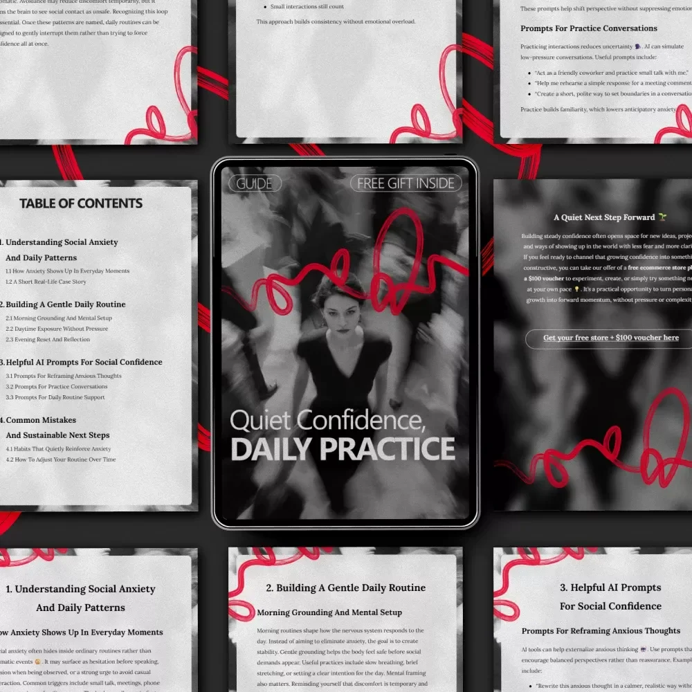 Quiet Confidence, Daily Practice – A Gentle Routine for Overcoming Social Anxiety | Digital Guide for Daily Calm & Self-Assurance