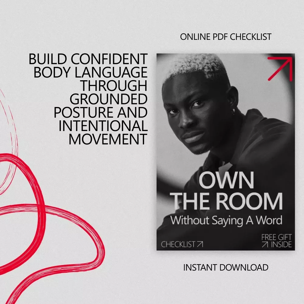 Own the Room Without Saying a Word – Confidence Body Language Checklist | How to Take Up Space Confidently | Digital Download for Presence & Poise