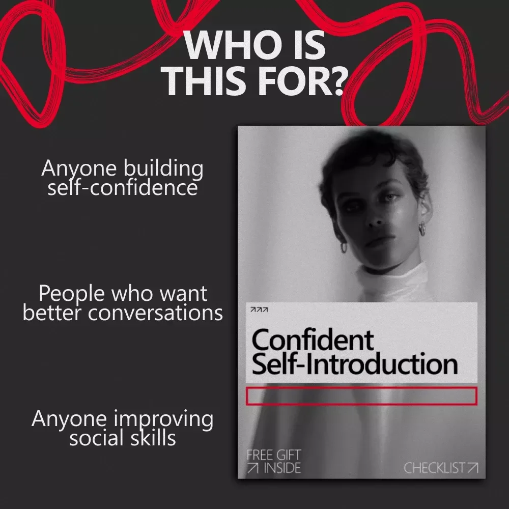 Confident Self-Introduction Checklist – Simple Guide on how to introduce yourself to anyone confidently | Instant Digital Download