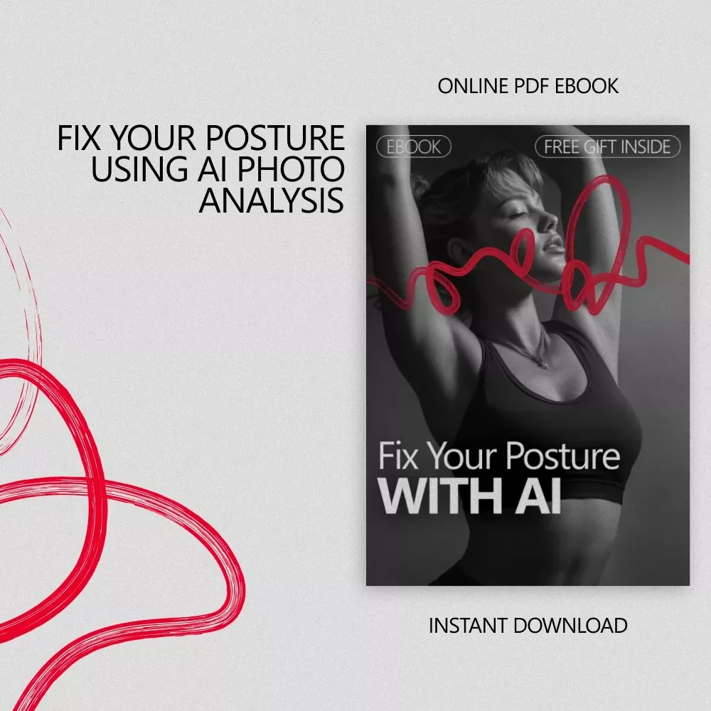 Fix Your Posture With AI – Smart Posture Guide eBook Using ai for analyzing your posture in photos, Photo-Based Alignment Checks, Desk & Standing Posture Improvement Download
