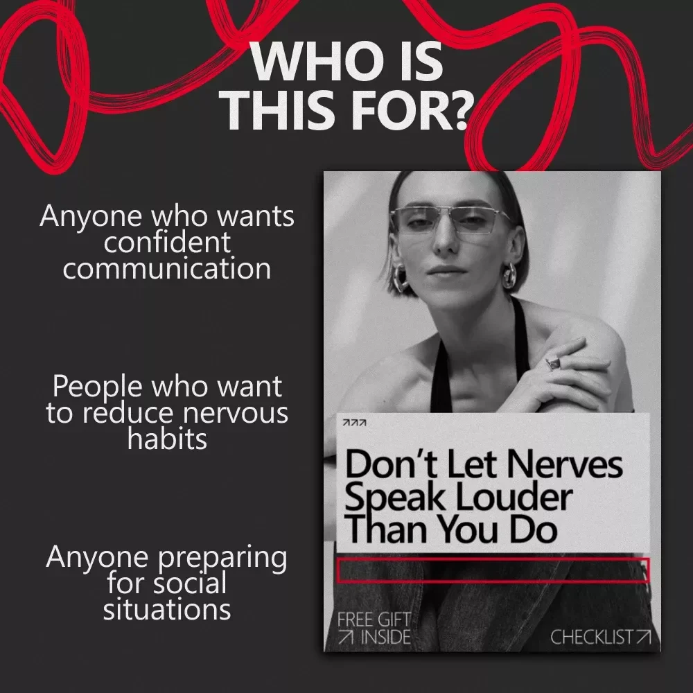 Don’t Let Nerves Speak Louder Than You Do – Confidence Checklist for Public Speaking, Interviews & Presentations | Body Language to Avoid When Nervous