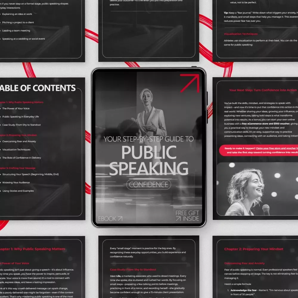 Your Step-by-Step Guide to Public Speaking Confidence – How to Prepare for a Public Speaking Event eBook for Beginners & Professionals