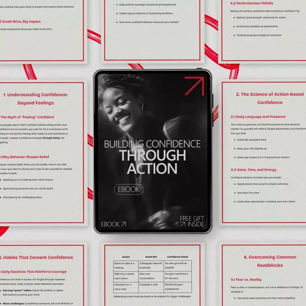 Building Confidence Through Action | Practical Ebook Guide to Confidence from Behavior Not Feelings | Mindset, Habits & Real-World Confidence Skills