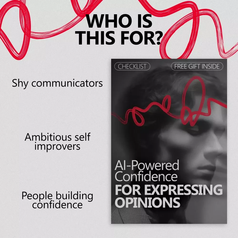 AI-Powered Confidence for Expressing Opinions – Digital Checklist for Expressing Opinions Confidently With AI, Clear Communication, Assertive Speaking, Personal Growth Tool