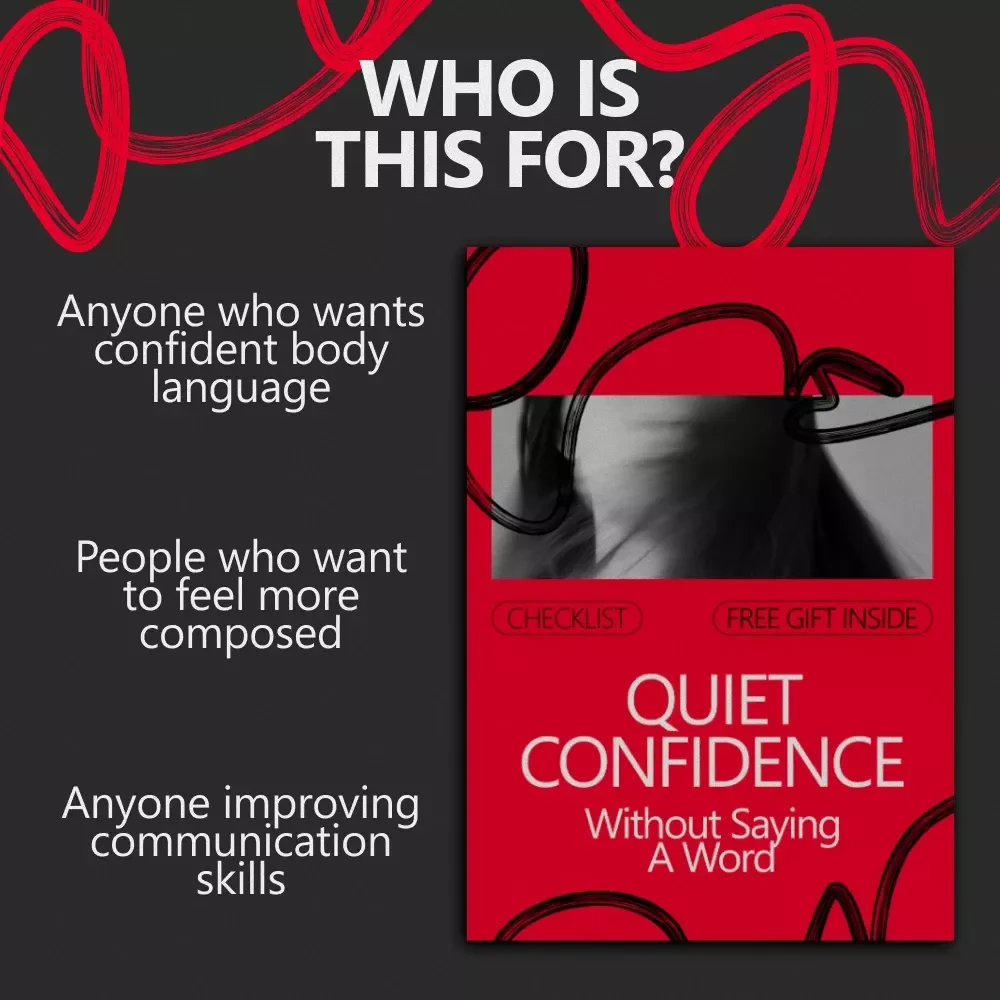 Quiet Confidence Without Saying a Word – Body Language Tricks for Appearing Confident Checklist, Personal Presence Guide, Nonverbal Communication Download
