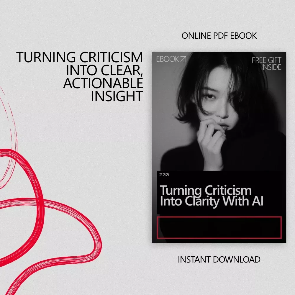 Turning Criticism Into Clarity With AI | Practical eBook Guide Using an ai feedback analyzer to handle criticism constructively