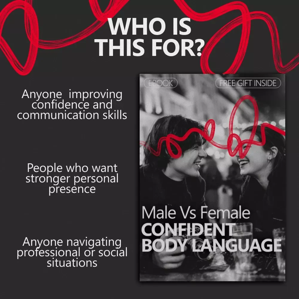 Male vs Female Confident Body Language | Powerful Confidence Guide Ebook for Communication, Presence & Nonverbal Skills