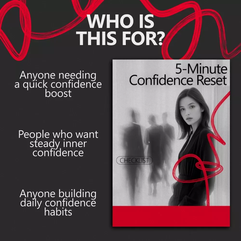 5-Minute Confidence Reset – 5 Minute Confidence Boost Routine Checklist for Instant Self-Assurance, Focus & Positive Mindset