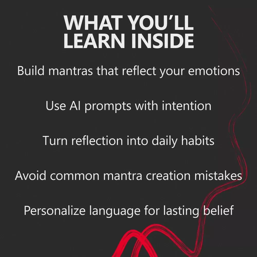 Daily Mantras Made Personal With AI | Ebook Guide | AI Tool for Creating Personalized Daily Mantras | Mindset, Affirmations, Self Growth Download