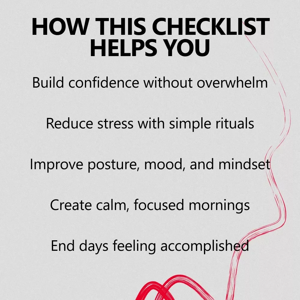 Confidence Reset Checklist – Simple Self Care Routine for Confidence | Daily Mindset, Body & Mental Reset Guide (Digital Download)