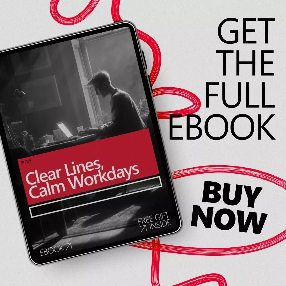 Clear Lines, Calm Workdays: A Practical Ebook on How to Set Boundaries When Working From Home for Focus, Balance, and Peace