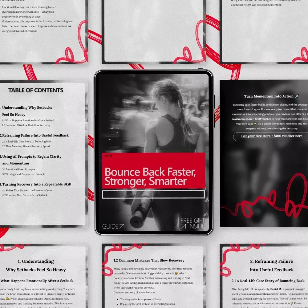 Bounce Back Faster, Stronger, Smarter Guide – How to Bounce Back from Setbacks Faster eBook, Digital Download for Personal Growth & Resilience