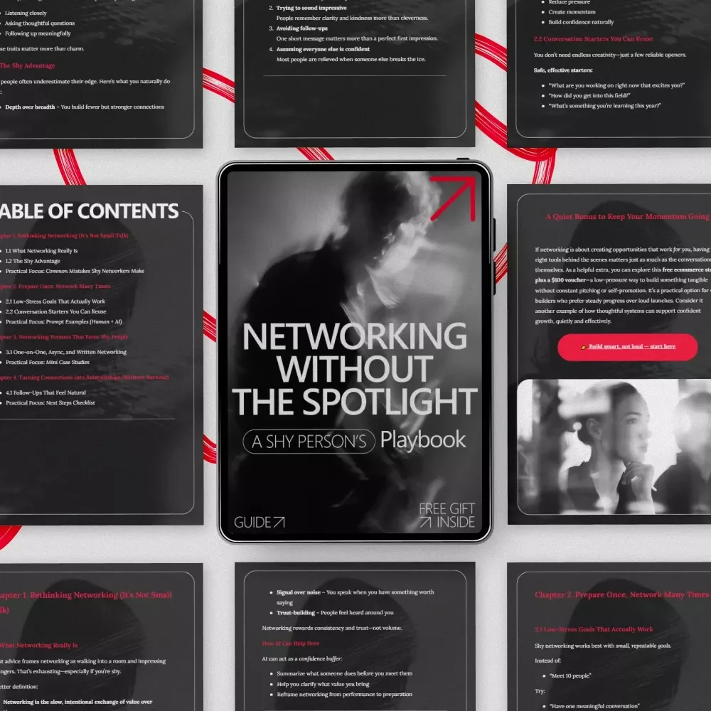 Networking Without the Spotlight: A Shy Person’s Playbook – How to Network When You're Shy Digital Guide for Introverts & Quiet Professionals
