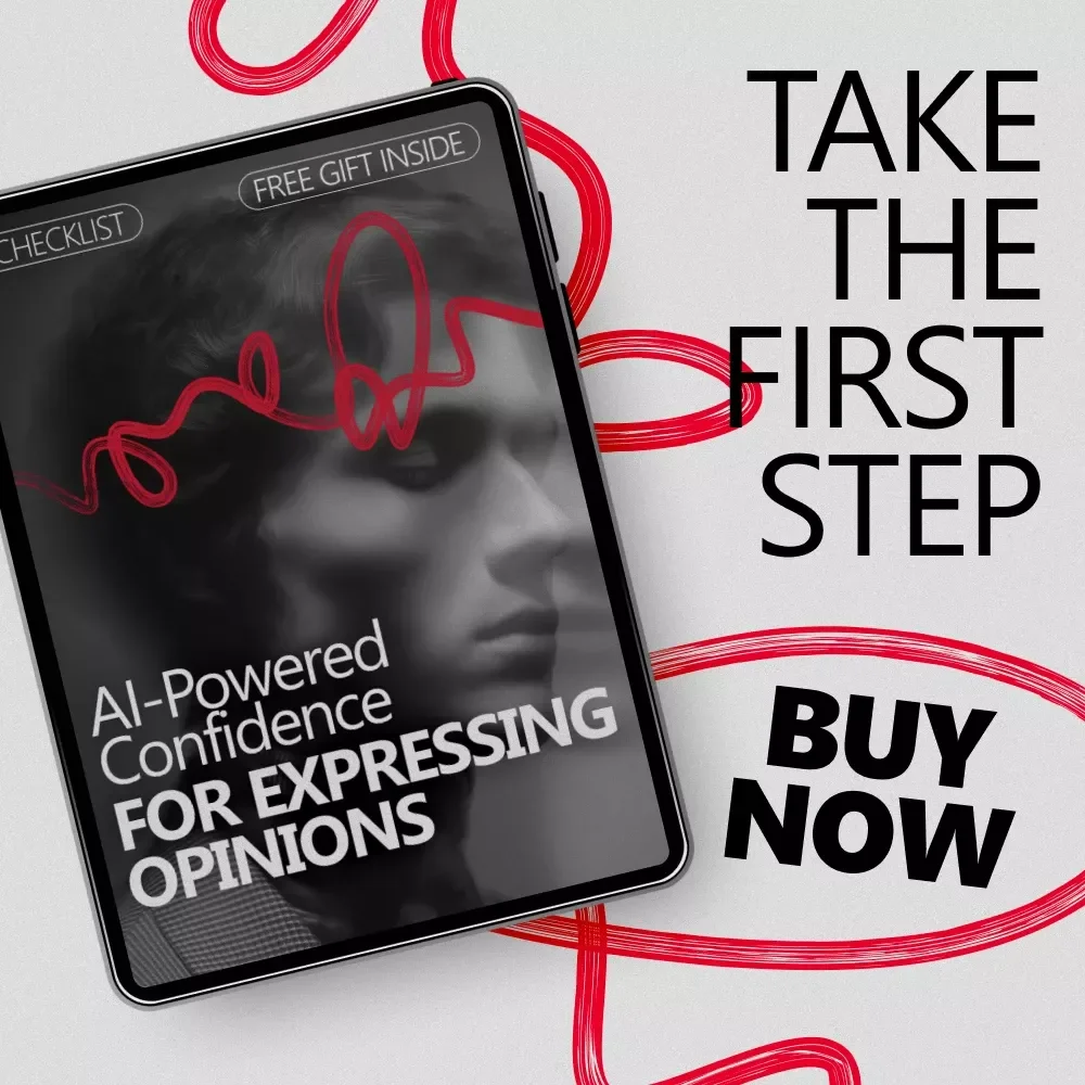 AI-Powered Confidence for Expressing Opinions – Digital Checklist for Expressing Opinions Confidently With AI, Clear Communication, Assertive Speaking, Personal Growth Tool