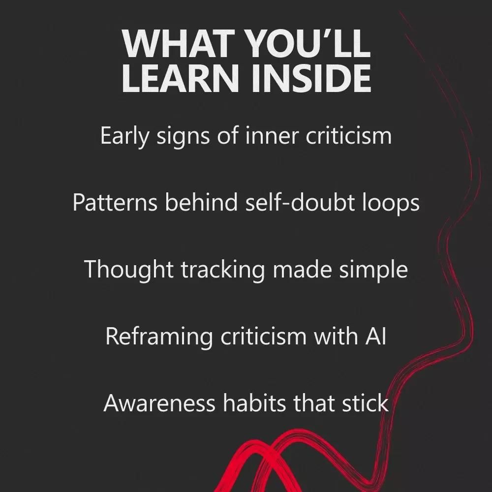 Spotting Your Inner Critic Before It Controls You | Ebook Guide on How to Recognize Inner Critic Thoughts, Self-Awareness & Mindset Reset