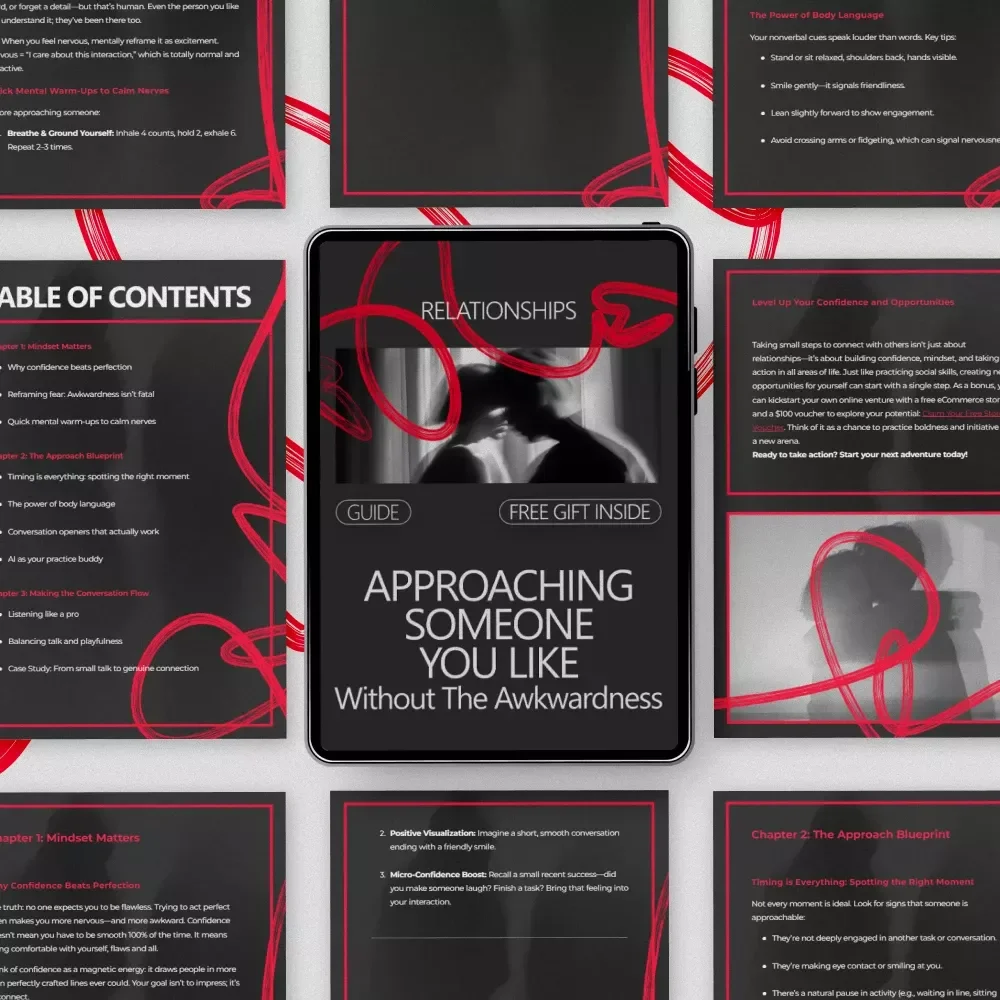 Approaching Someone You Like Without the Awkwardness | Confidence Guide on how to approach someone you like without being awkward | Digital Download