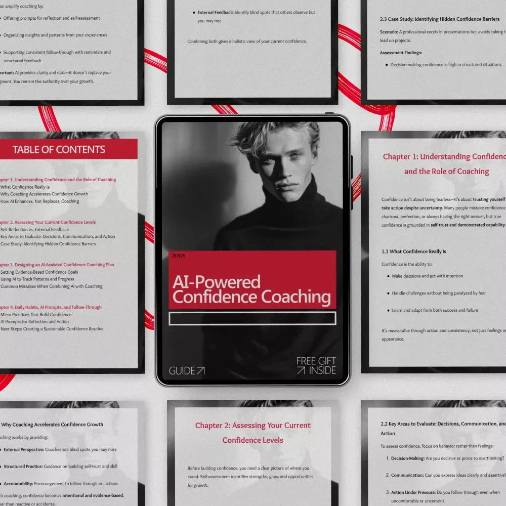 AI-Powered Confidence Coaching Ebook | Practical Guide to Confidence Coaching with AI Tools for Daily Growth