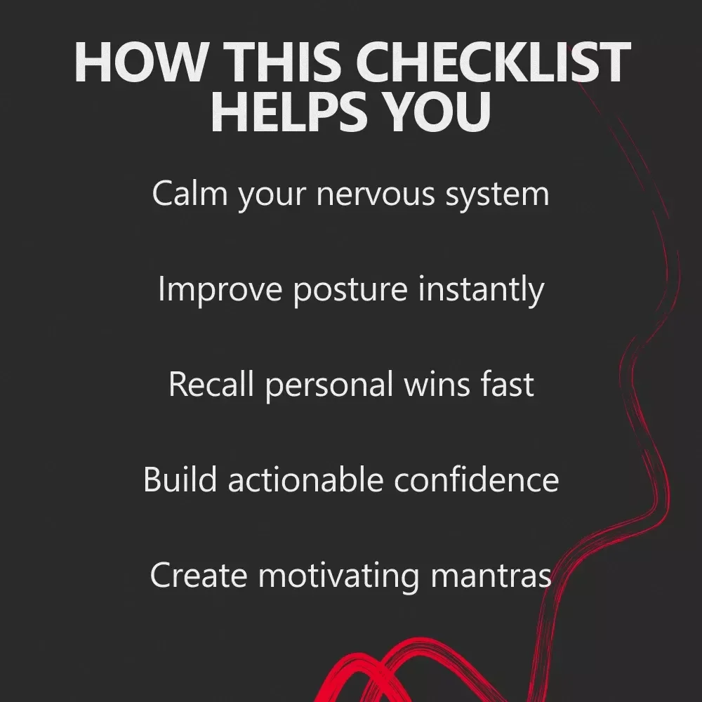 5-Minute Confidence Reset – 5 Minute Confidence Boost Routine Checklist for Instant Self-Assurance, Focus & Positive Mindset