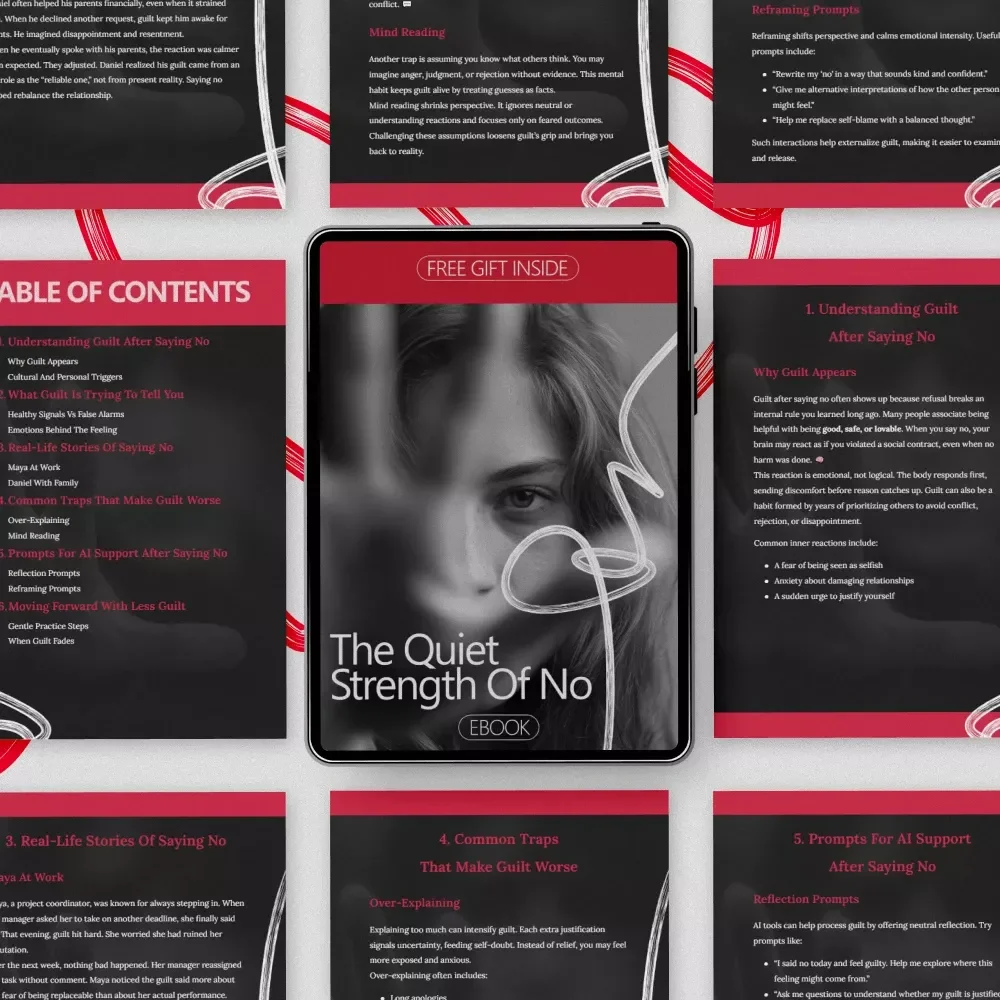 The Quiet Strength of No: A Gentle eBook Guide to Boundaries, Emotional Clarity & guilt after saying no how to cope