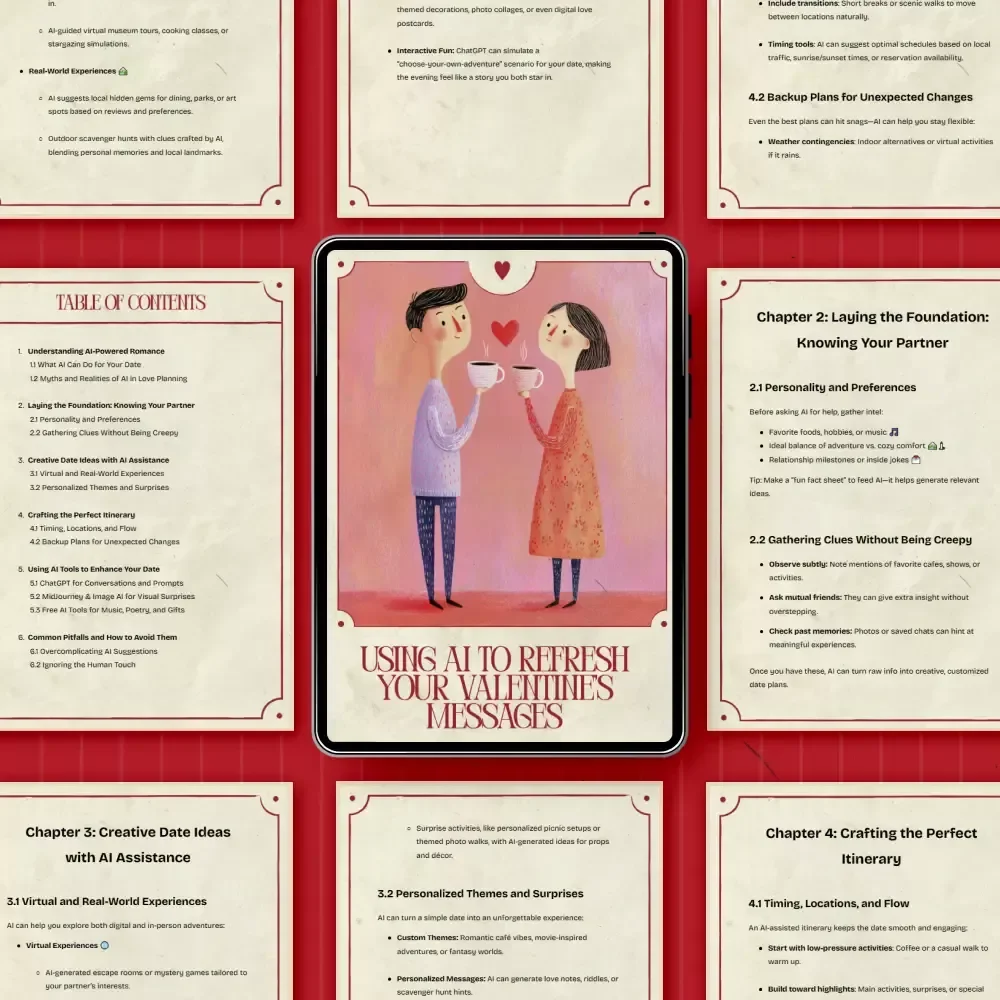 Planning a Personalized Valentine’s Day Date with AI – Romantic AI Date Planning eBook, Smart Love Guide, Creative Valentine’s Experience Planner