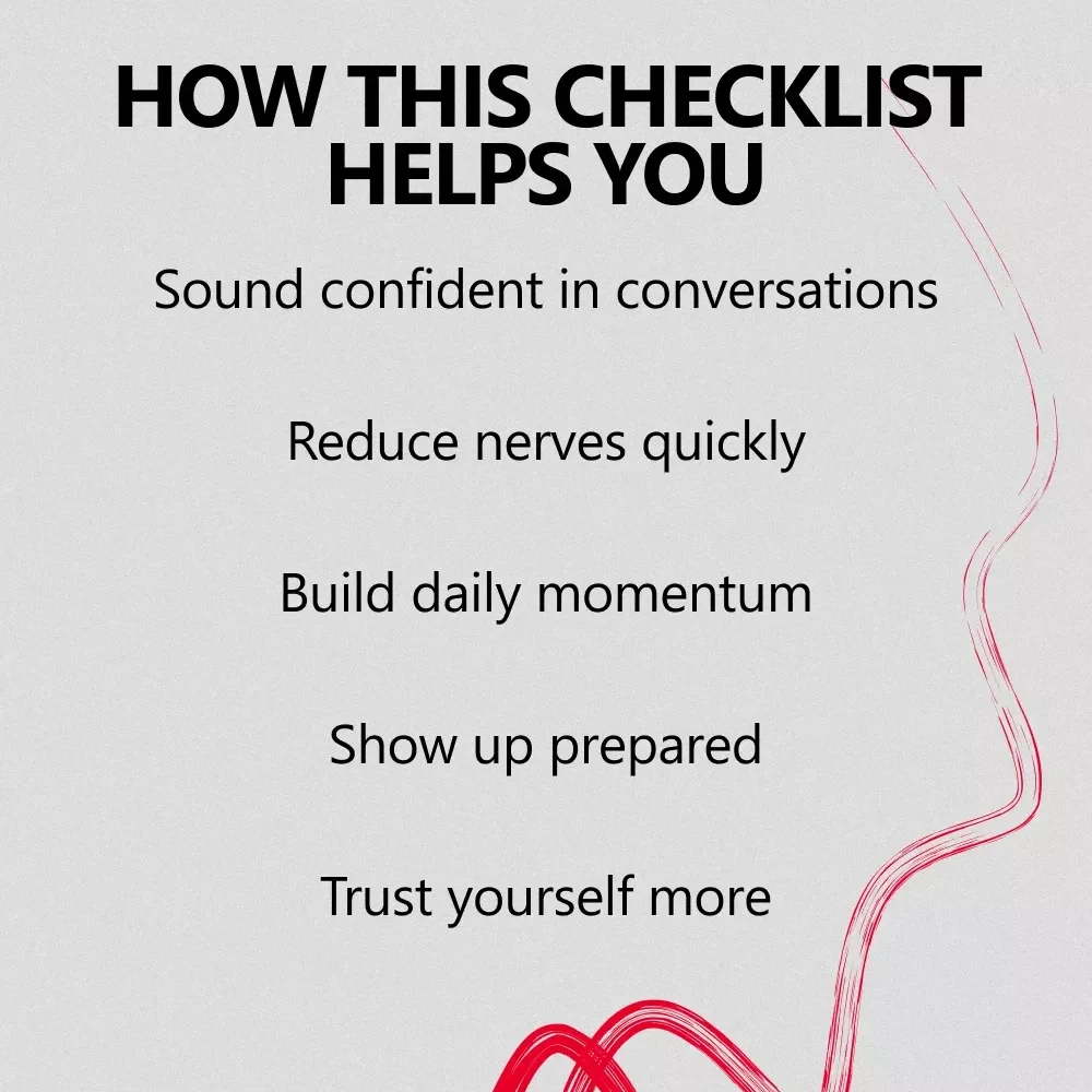 Work Confidence Checklist | How to Be Confident at Work | Daily Professional Mindset & Communication Guide