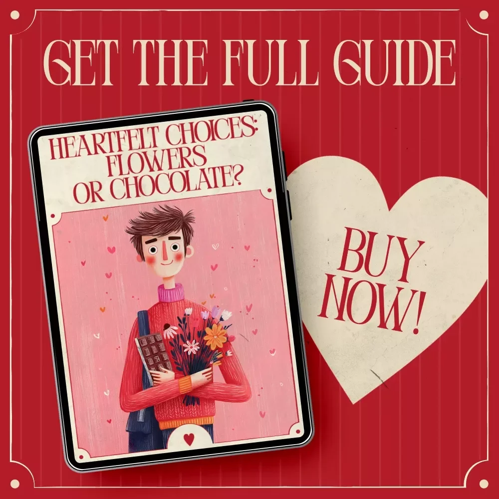 Heartfelt Choices: Flowers or Chocolate – Romantic Gift Guide eBook, Flowers vs Chocolate Decision Guide, Love & Anniversary Gift Ideas, AI-Powered Personalization Checklist