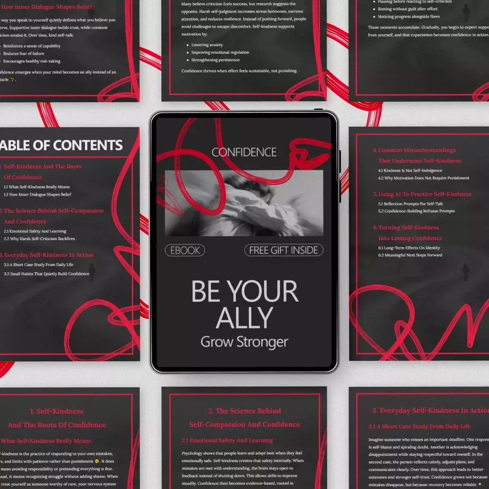 Be Your Ally, Grow Stronger: A Guide to Building Confidence Through Self-Kindness - Digital eBook Download