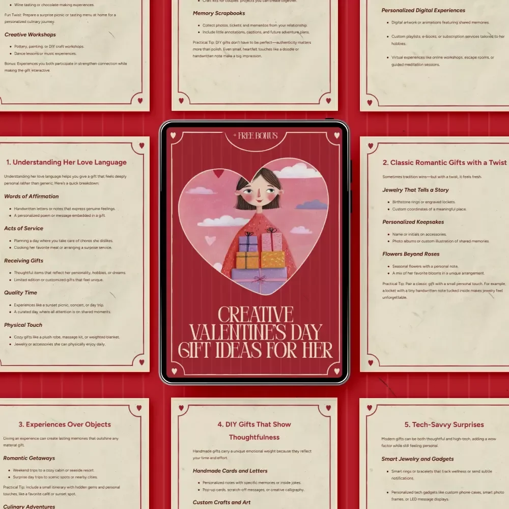 Creative Valentine’s Day Gift Ideas for Her | Romantic & Thoughtful eBook Guide | valentine’s day gift ideas for her