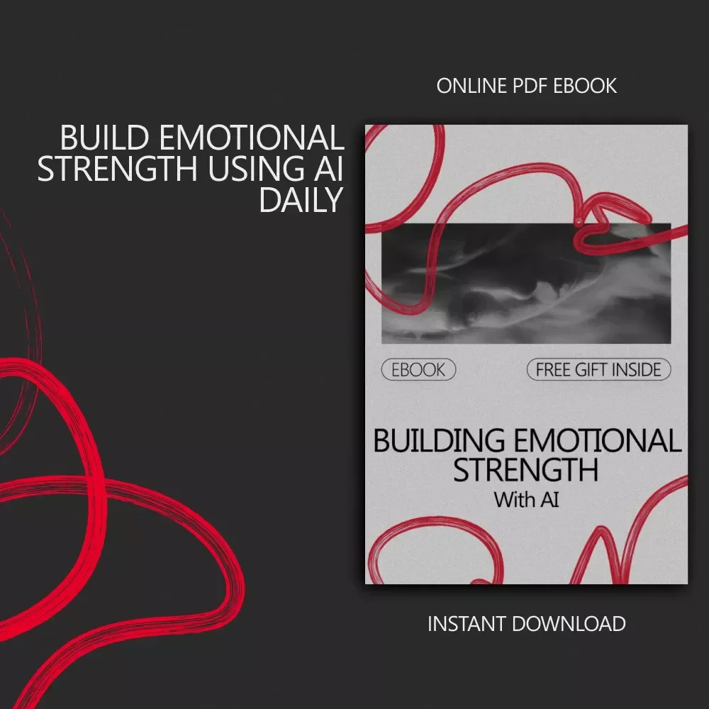 Building Emotional Strength With AI | eBook Guide on how to build emotional strength with ai for Self-Growth, Emotional Resilience & Daily Reflection