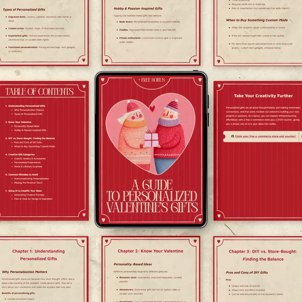 A Guide to Personalized Valentine’s Gifts | Romantic Ideas for Personalized Valentine’s Gifts | Thoughtful, Unique & Meaningful eBook