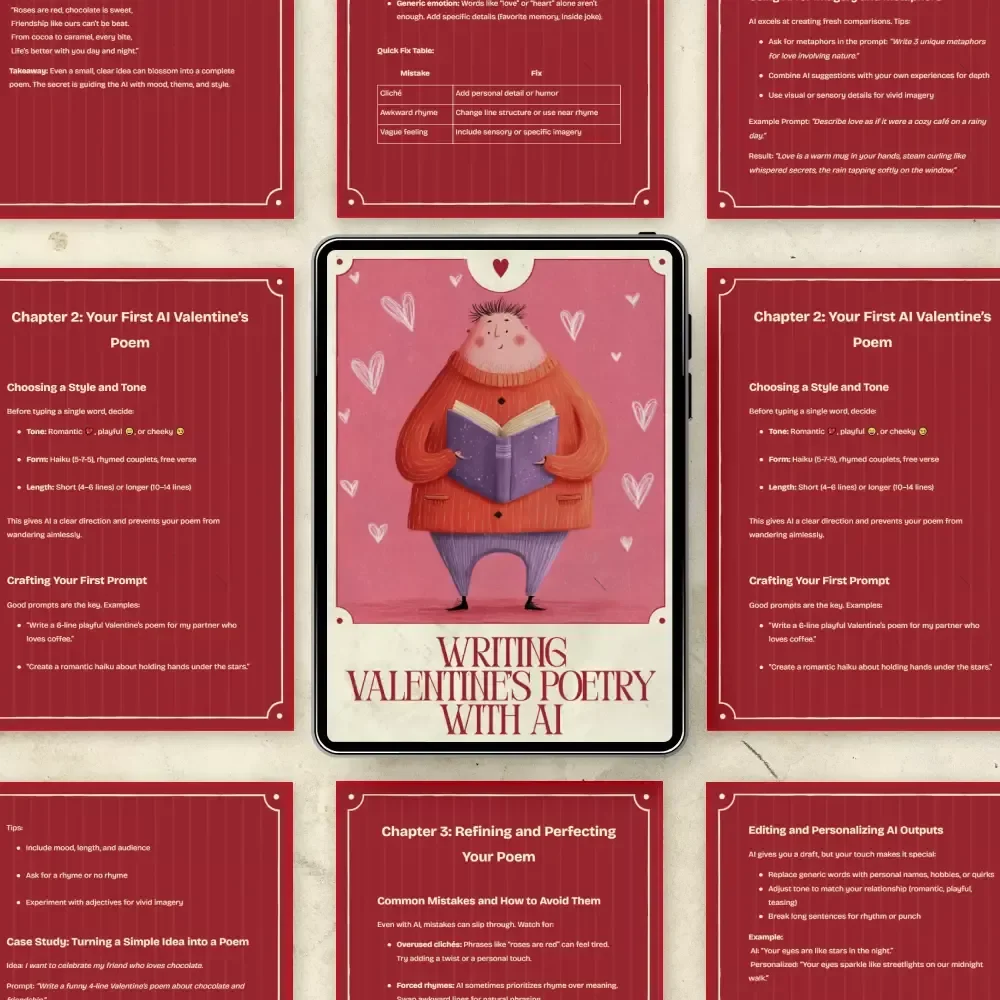 Writing Valentine’s Poetry with AI – Romantic Digital Guide on how to write poetry with ai for Love Letters, Poems & Creative Valentine Messages