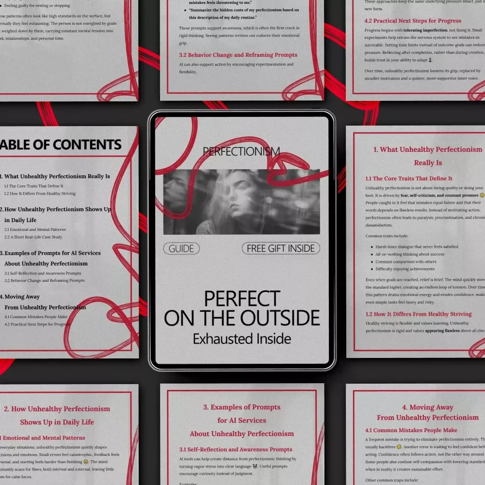 Perfect on the Outside, Exhausted Inside – A Clear, Practical Guide Answering what is unhealthy perfectionism for High-Achievers & Overthinkers