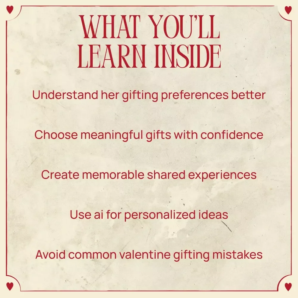 Creative Valentine’s Day Gift Ideas for Her | Romantic & Thoughtful eBook Guide | valentine’s day gift ideas for her