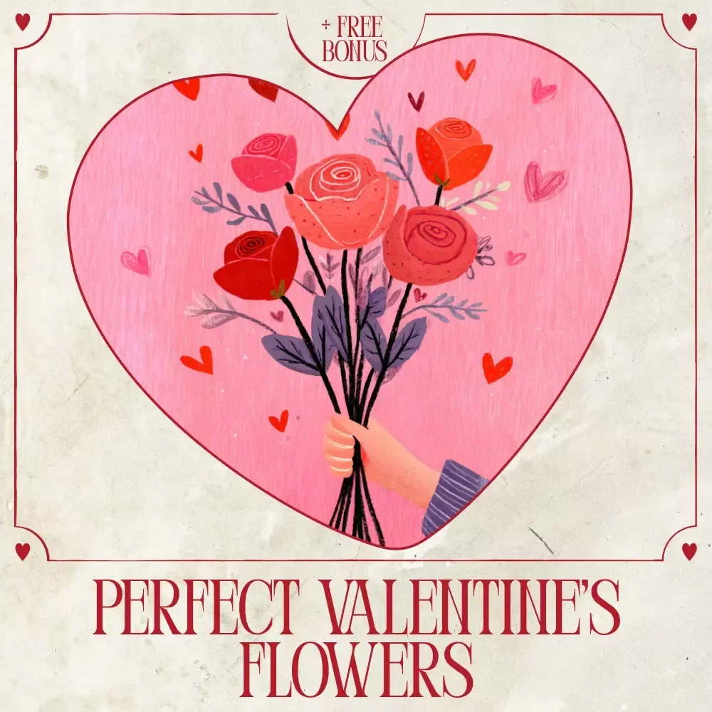 Choosing the Perfect Valentine’s Flowers – A Romantic Flower Guide on How to Choose Valentine’s Flowers with Meaning, Color & AI Inspiration