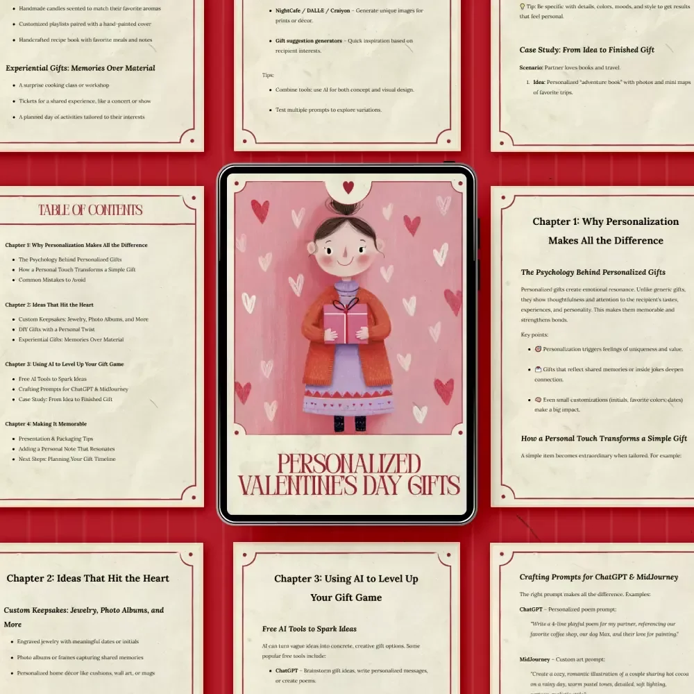 Personalized Valentine’s Day Gifts – Ultimate Gift Guide for Thoughtful, Personalized Valentine’s Day Gifts That Truly Matter (Digital Download)