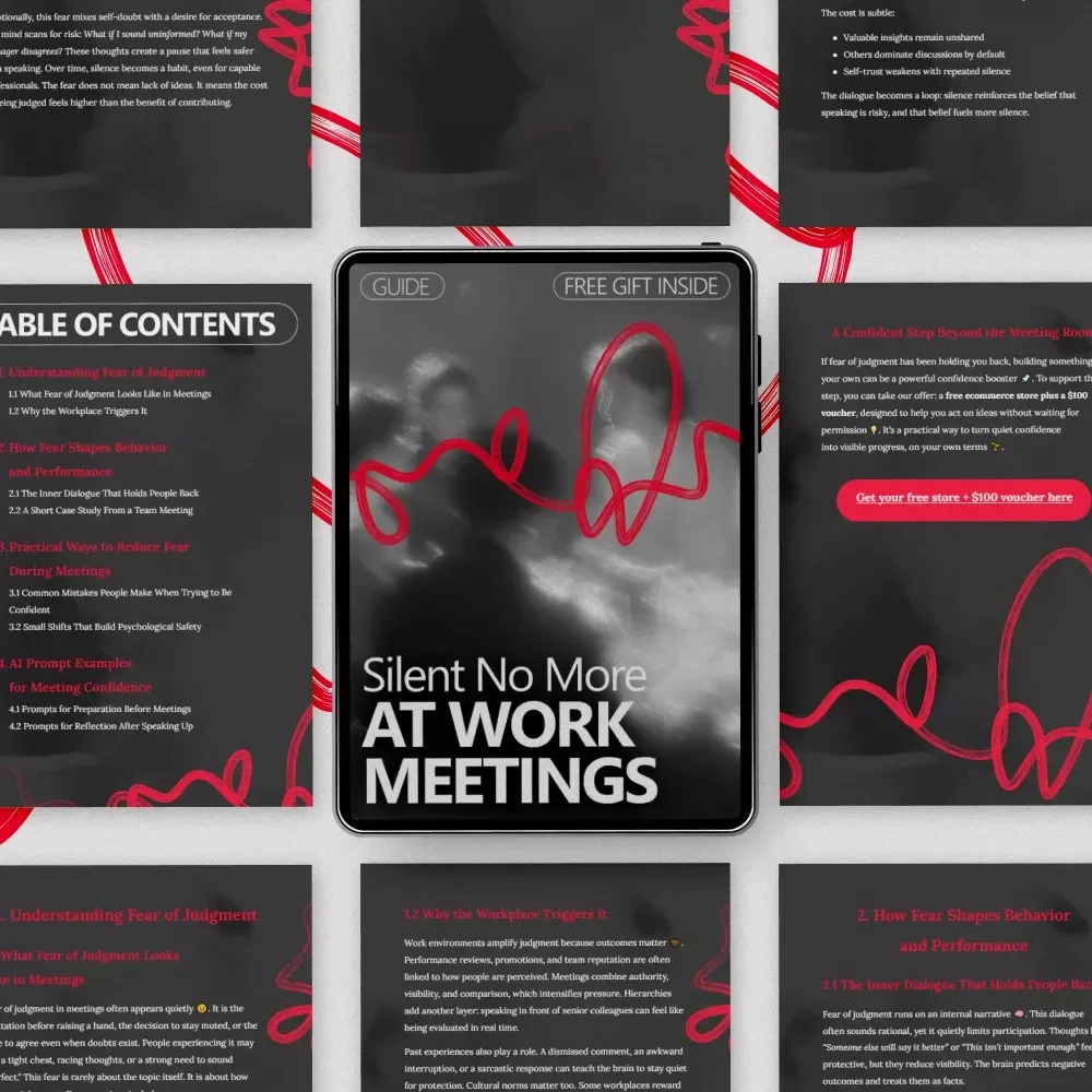 Silent No More at Work Meetings: Overcome Fear of Judgment and Speak with Confidence