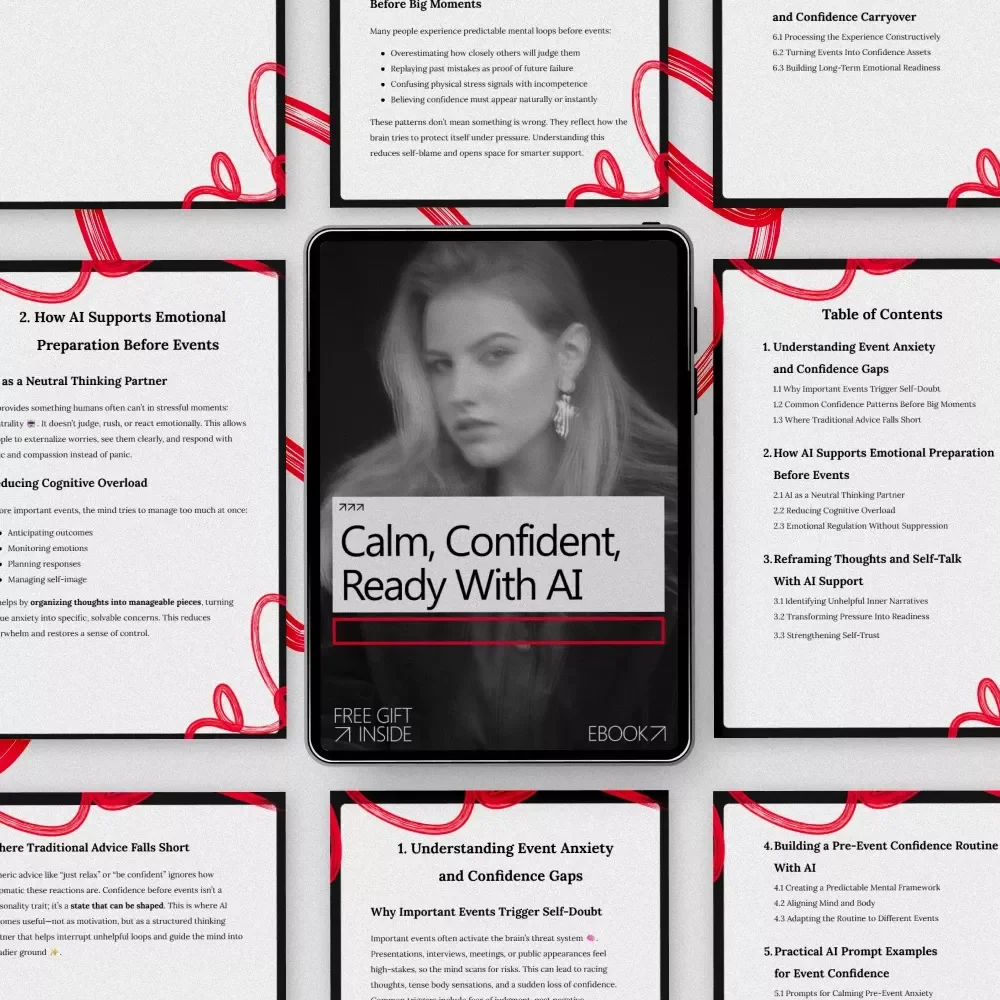 Calm, Confident, Ready With AI: The Ultimate Guide to Overcoming Event Anxiety and Building Unshakable Confidence