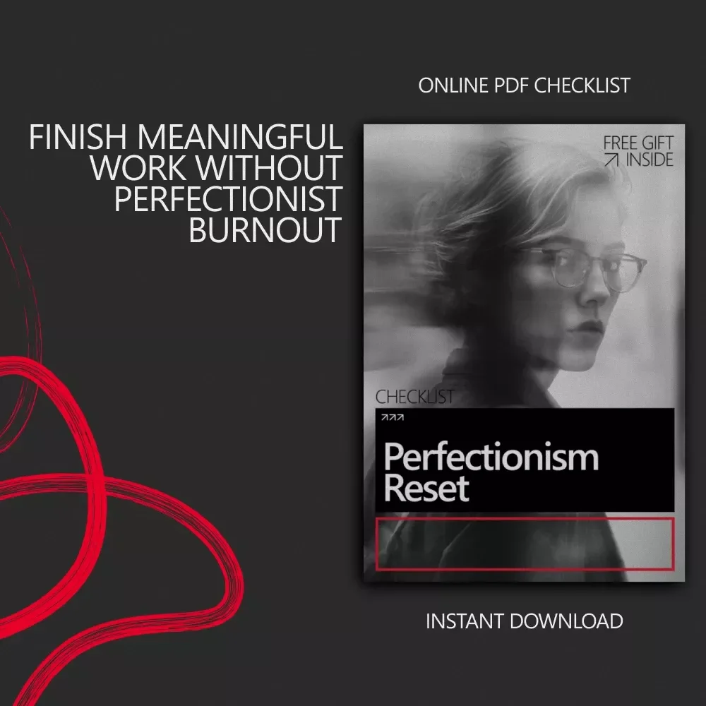 Perfectionism Reset – Perfectionist Traits Checklist for Overthinkers, High Achievers & Creatives | Digital Download